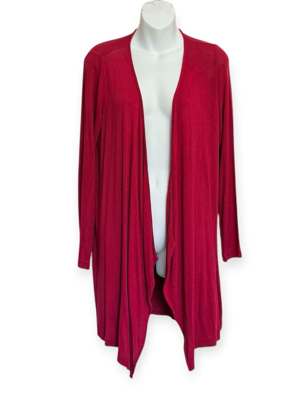 J.Jill Wearever Collection Red Open-Front Women's Cardigan Sweater Size Small